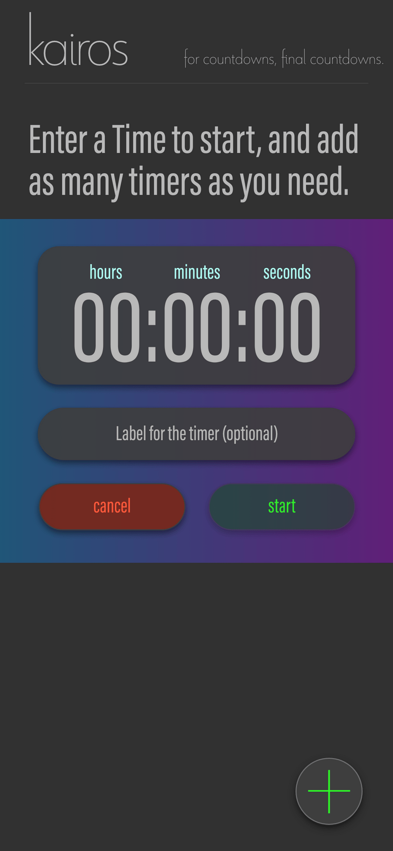 Kairos New Timer