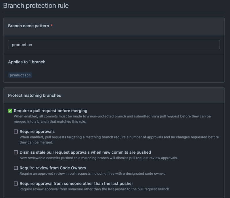 Github Branch Protection
