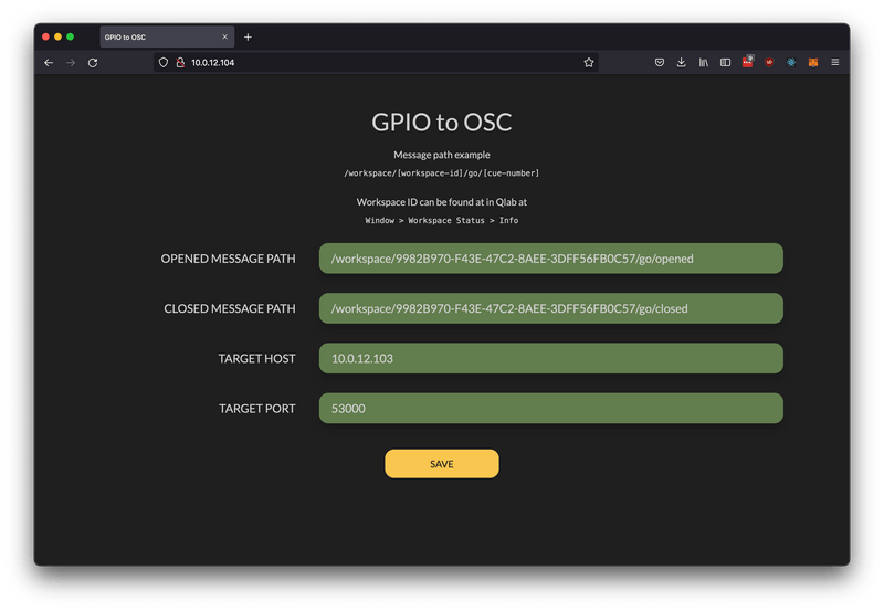 Screenshot of the Application
